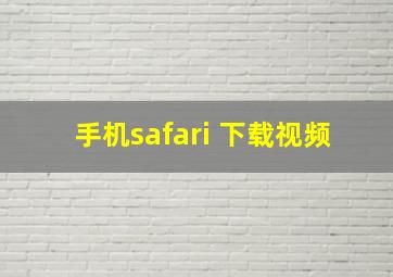 手机safari 下载视频